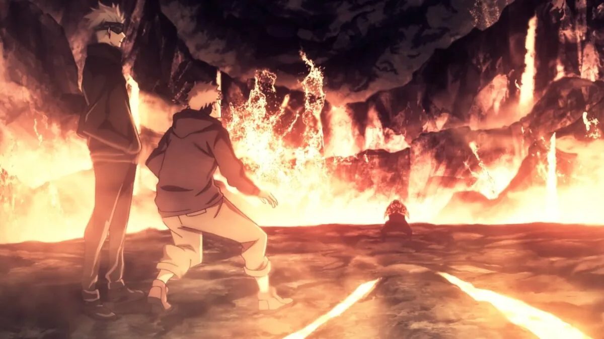 Момент из трейлера аниме Магическая битва